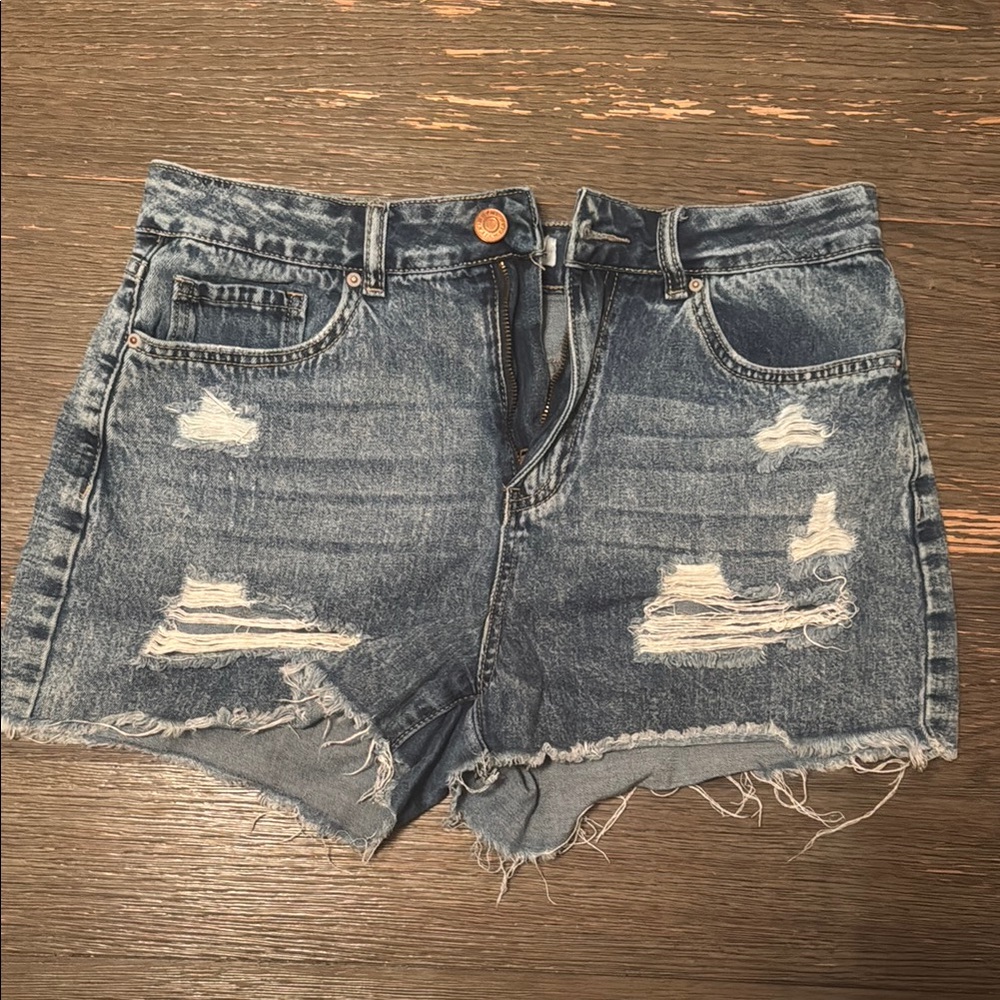 YMI Blue Jean Shorts Distressed High-Cut Style